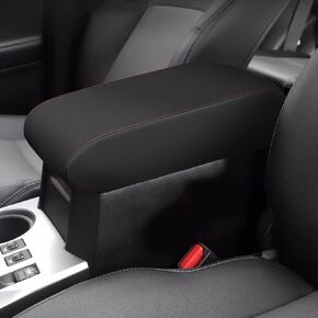 AOMSAZTO Armrest Covers for 2010-2024 Toyota 4runner Black with Red Stiches