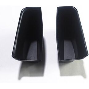 ITrims Car Accessories for Audi Q7 Q8 2016 2017 2018 2019 2020 2021 2022 Door Armrest Organizer Interior Front Rear Storage Box Tray Container Plastic Black(2PCS for Rear Door) in Kuwait