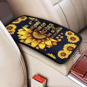 Universal Car Center Console Cushion Pad, Colorful Dog Paw Prints Soft Waterproof Car Center Console Cover Auto Armrest Seat Box Cover Protector for Most Vehicle SUV Truck Car
