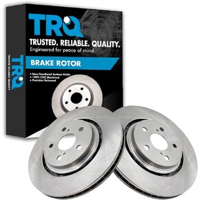 TRQ Front Disc Brake Rotor LH RH Kit Pair Set of 2 for Toyota Lexus