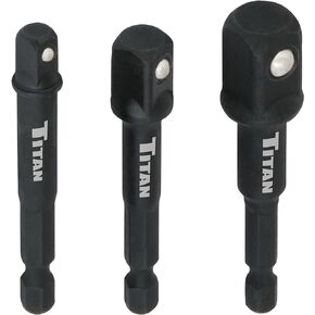 Titan - 3-Pc Impact Stubby Socket Adapter Se (12061)