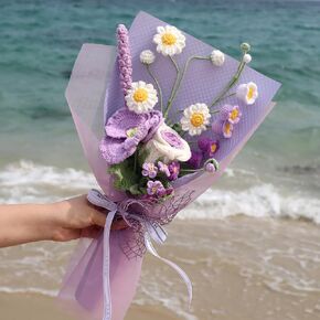 Christmas Birthday Gifts for Women Men Crochet Sunflower Stocking Stuffers Basket Cute Office Desk Decor Son Mom Dad Daughter Nurse Teacher Boss Coworkers Emotional Inspirational Support in Kuwait