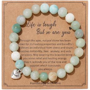 Get Well Inspirational Gifts for Women Relaxation Stone Bead Bracelet Feel Better Soon Healing Jewelry Bracelet Gifts