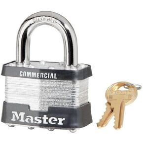 Master Lock, 5KA A383 Padlock Keyed Alike Laminated Steel (6 Pack)