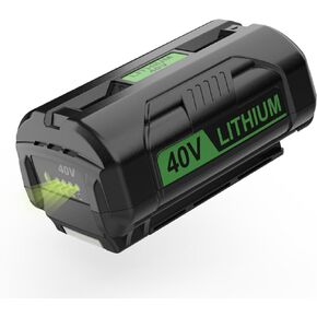 6.5Ah Replacement for Ryobi 40V Battery Compatible with Ryobi 40V Lithium-ion Battery OP4026 OP4040 OP40401 OP40601
