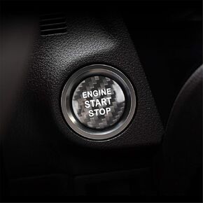 Black Ignition Starter Switch Sticker For Lexus ES GS IS LX NX RC F RX Start Stop Engine Button Cover Genuine Carbon Fiber Material