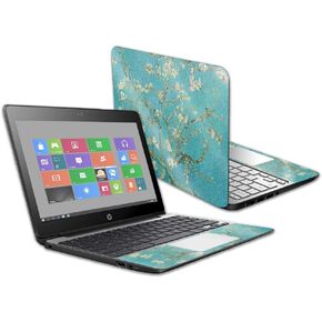 MightySkins Glossy Glitter Skin for HP Chromebook 11 G5 11.6" - Almond Blossom | Protective, Durable High-Gloss Glitter Finish | Easy to Apply, Remove, and Change Styles | Made in The USA