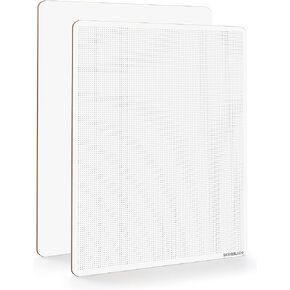 Dotted Dry Erase Board Graph Whiteboard 9" x 12" Double Sided with Bullet Dot Grid Paper for Home School Classroom Kids and Students Portable Dot Grid Board for Notes Drawing graphing and Calligraphy