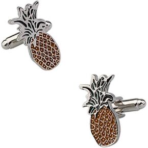 Pineapple Hawaii Chef Cook Pair Cufflinks in a Presentation Gift Box & Polishing Cloth