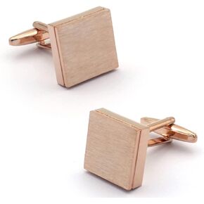 Brushed Square Rose Gold Cufflinks