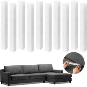 Square Non Slip Foam Grips 10-Piece for Couch Slipcovers Stretch Sofa Slipcover Foam Tucker Grips Grips Antislip Stretch Couch Cover Slipcover Foam Sticks for Couch Slipcovers