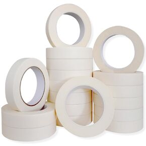 Masking Tape 1 Inch Wide, 18 Pack Painters Tape Bulk,Painter's Painting Tape with Multi-Surface Adhesive Backing for Artist DIY Crafts, Arts, Decorations, Drafting 1 Inch x 55 Yards (990 Yards Total)