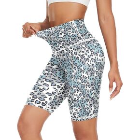 Cerburny Women Biker Shorts with Waist Pocket High Waist Yoga Short Leggings Tummy Control Gym Running Shorts