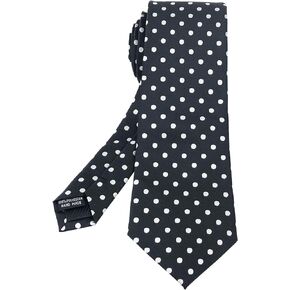 Elfeves Men's Classic Polka Dot Blue Green Jacquard Woven Silk Tie Formal Necktie
