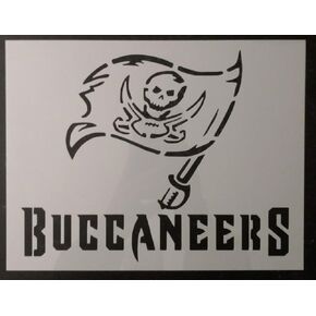 TP Bay Buccaneers 11x8.5 Custom Stencil - DIY Art Supplies - Arts & Crafts Stencils for Crafts Art Supplies Drawing Painting Stencils for Painting on Wood, Walls