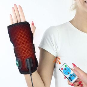 sticro Hand Heating Pad Carpal Tunnel Wrist Brace Wrap for Pain Relief, Full Heat Coverage Heating Pad for Arthritis, Tendonitis, 6 Heat Settings 4 Auto Offf Timers for Left Right Hand(Medium)