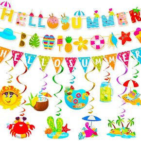 MARFOREVER Back to School Decorations, Welcome Back to School Banner, Back to School Hanging Swirls, Back to School Hanging Swirls for First Day of School Party Home School Classroom Decor