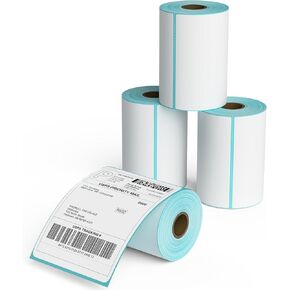 4 Rolls 4" x 6" Direct Thermal Shipping Labels, 450 Labels/Roll, Thermal Labels Compatible with Rollo &Zebra Printer, Perforated,1" Core, Commercial Grade in Kuwait