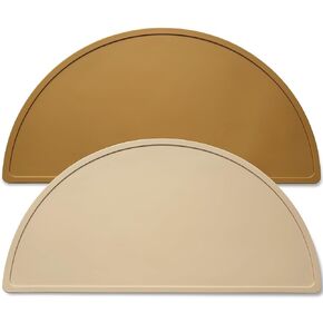 Silicone Placemats for Babies, Toddlers & Kids, BPA-Free Non-Slip Baby Table Mat Food Mats, 2 Pack