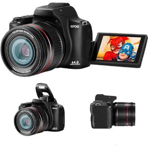 4K Vlogging Camera for YouTube, 64MP Night Vision Digital Camera for Photography with WiFi, 3 Inch 180°Flip Screen 12X Digital Zoom Camcorders Video Camera for Hiking Camping