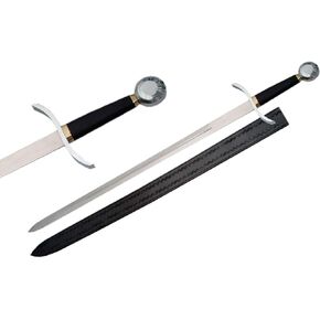 SZCO Supplies Silver Knight Sword,Black