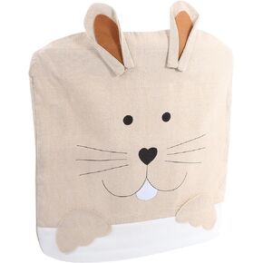 STOBAZA Bunny Chair Back Cover, Animal Rabbit Chair Covers, Removable & Washable Dining Room Seat Covers Chair Slipcovers for Halloween Easter Holiday Party Home Kitchen Decor