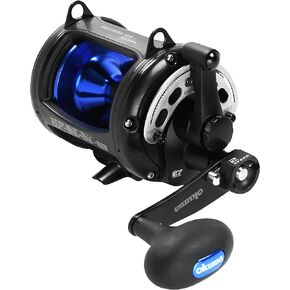 Okuma Solterra SLX Two Speed Closed Frame Lever Drag Reel Saltwater Trolling Reel, SLX-20IIb, 480yds-30lb, Black