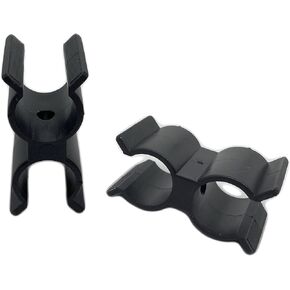 MARINE CITY Black Nylon Bimini Pole Ladder Clip Bimini Top Pole Clips 7/8-1 Inch for Marines Boats Yachts Ships Kayaks (Pack of 2)