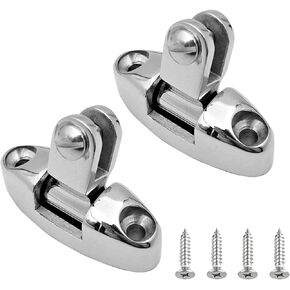 SHENGHUISS Marine Swivel Deck Hinge 316 Stainless Steel Boat Bimini Top Swivel Mount Hardware with Screw Remove pin