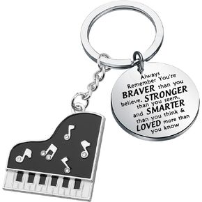 BNQL Piano Keychains Piano Gifts for Music Lovers Women Men Piano Teacher Student Gifts for Musician Musical Piano Key Rings