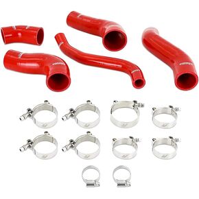 Mishimoto MMHOSE-VLSTR-13TRD Silicone Intercooler Hose Kit, Compatible With Hyundai Veloster Turbo 2013-2017, Red
