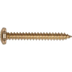 3437 10 By 1-1/2-Inch Brass Plated Flat Head Phillips Metal Screw, 25-Pack