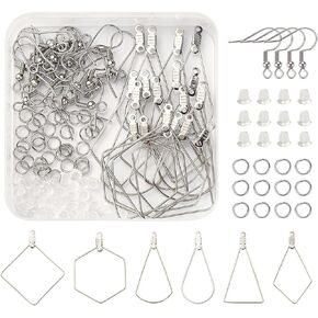 36PCS Beading Earring Hoop Stainless Steel Earring Hoop Bulk Fish Hooks Earrings DIY Earrings Supplies Kit for Jewelry Making…