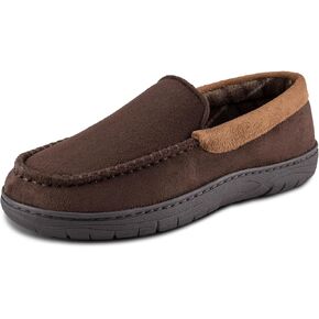 HAGGAR mens Textured Venetian Slippers