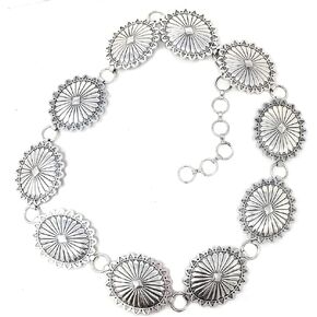 Western Concho Fashion Chain Belt Western Flower Concho