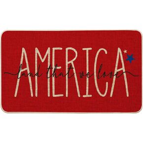 Artoid Mode Stars Patriotic 4th of July Doormat, Memorial Day Home Decor Switch Rug Door Mat Floor Mat for Indoor Outdoor 17x29 Inch in Saudi Arabia