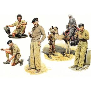 Master Box Models 1/35 British Troops in Northern Africa, WWII - 6 Figures Set with Camel