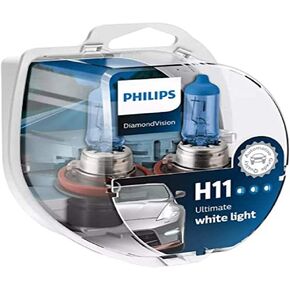 Philips - Diamond Vision H11 Halogen HID Super White 5000K (Pair)