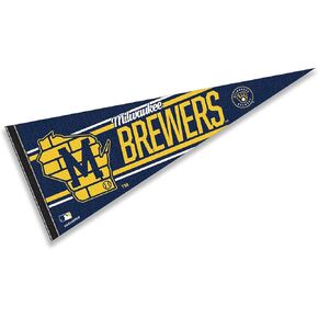 Milwaukee Brewers State of Wisconsin Retro M Large Pennant Flag