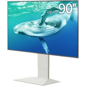 WALL V4 Floor Type | Japanese 50-90 Inch Universal Large-Screen Heavy Duty Pedestal TV Stand Adjustable Mount, No Drill | Satin Black