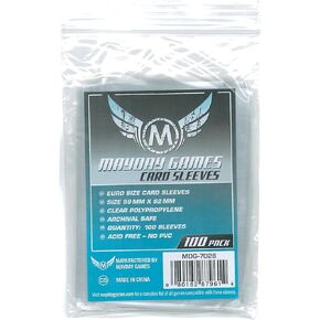 Mayday Games 59 x 92 mm Sleeves Euro Card Game (Pack of 100)