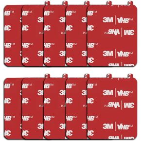 10 Pack 1.96 in x 1.57 in "(40*50mm) Very High Bond Sticky Adhesive Replacement,Double Sided Pads Gule for Dashboard Windshield Suction Cup Phone Holder Car DVR Home Suction Hooks GPS Navigation (Red)