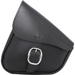 Dowco Willie & Max 59823-00 Triangulated Leather Motorcycle Swingarm Bag: Chrome Buckle, Black, 9 Liter Capacity , Brown