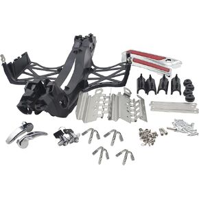 YHMOTO One Touch Opening Saddlebag Black Latch Lids Saddlebag Hardware Kit for Harley Touring 2014-2024 Saddlebag Hardware Latch Set