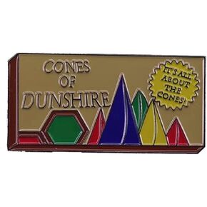 Cones of Dunshire Board Game Boardgame Ben Wyatt Pawnee Comedy TV Show 1.75" Enamel Pin Badge