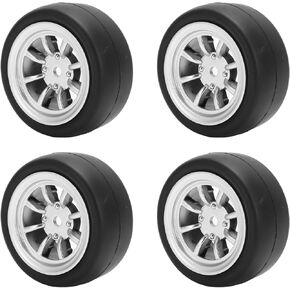 RC Rubber Tire Set RC Sequence Wheel Hub Brass Combiner Set RC Car Upgrade Parts for D12 Remote Control Car