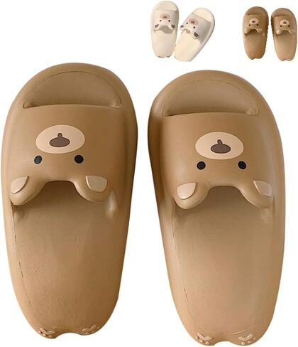 Bear Slippers Cartoon Slippers Girls Anime Animal Lover Slippers Sandal Soft Bath Beach Indoor Sandals in Saudi Arabia