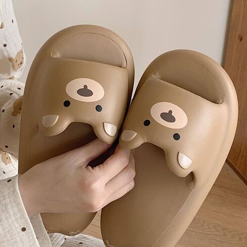 Bear Slippers Cartoon Slippers Girls Anime Animal Lover Slippers Sandal Soft Bath Beach Indoor Sandals in Saudi Arabia