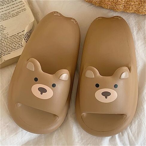 Bear Slippers Cartoon Slippers Girls Anime Animal Lover Slippers Sandal Soft Bath Beach Indoor Sandals in Saudi Arabia