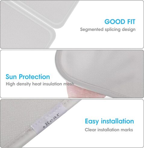 مظلة سقف لسيارة Tesla Model Y، مظلة سقف زجاجية بالكامل، لسقف الشمس موديل Y مع عزل حراري وحماية من الشمس لسيارة Tesla Model Y 2020-2023 مع حقيبة حمل، رمادي in Kuwait